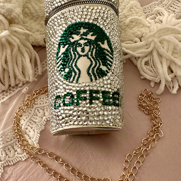 ✅ REDUCED! 🥳 Starbucks Coffee Cup Rhinestones Fashion Bag - Picture 2 of 3